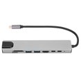 thumbnail image 4 of Adaptador USB 8 en 1 Tipo C a HDMI Hub Divisor multifuncional HD con interfaz de cable Nertwork, 4 of 8