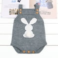 thumbnail image 4 of Douhoow Baby Boys Girls Knitted Romper Cute Sleeveless Bunny Jumpsuit 0-24M, 4 of 6