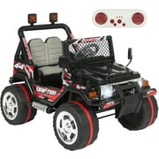 Best Choice Products 12V Ride On Car Truck w Remote Control, Leather Seat, Lights, 2 Speeds- Black by
