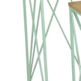 thumbnail image 3 of Mito 3pc Nesting Plant Stand Table, Brown Wood, X Cross Green Metal, 3 of 5