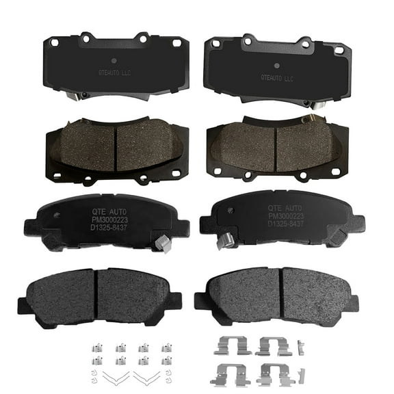 Set of 8 Front-Rear Ceramic Brake Pad Kit For 2008-2013 Toyota Highlander