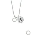 thumbnail image 2 of Delight Jewelry Silvertone You Are More Loved Infinity Ring Silvertone Script Initial Disc - A - Charm Necklace, 20"+3", 2 of 4