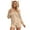 Beige, variant on Shadoumai Womens Warm Fuzzy Sherpa Hooded Romper Short Playsuit Jumpsuit Cute Bear Onesie Sleepwear Plus Size Rompers