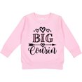 thumbnail image 2 of Inktastic Girls Big Cousin Announcement Toddler Sweatshirt, 2 of 4