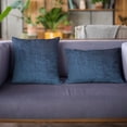 thumbnail image 2 of Plutus Navy Lux Velvet Shiny Velvet Luxury Throw Pillow - Double sided 20" x 36" King, 2 of 5