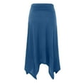 thumbnail image 3 of abtuhar Womens Skirts,Skirts for Women,Women's Flowy Handkerchief Hemline Midi Skirt Blue XXL, 3 of 4