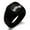 Black, variant on Stainless Steel Letter A Initial 3D Monogram Engraved Engraved Square Flat Top Biker Style Polished Signet Ring