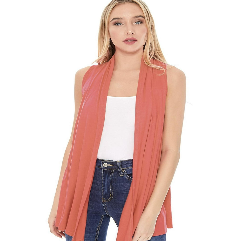 draped cardigan vest