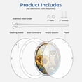 thumbnail image 6 of huayou Round Acrylic Stained Glass Suncatcher Puzzle, Owl Sunflower Pattern Window Hanging Light Catcher, Vintage Stained Glass Style Wall Ornament for Home Garden Decoration, 6 of 9