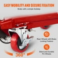 thumbnail image 4 of VEVOR Hydraulic Lift Table Cart 500 lbs Manual Scissor Lift Table 28.5" Red, 4 of 9