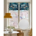 thumbnail image 4 of Nautical Sea Turtle Kitchen Valances for Windows Farmhouse Linen Window Valance Curtain for Living Room Window Treatment Coastal Vintage Ocean Shells Valance Rod Pocket Topper Drape, 42 x 12 Inch, 4 of 6