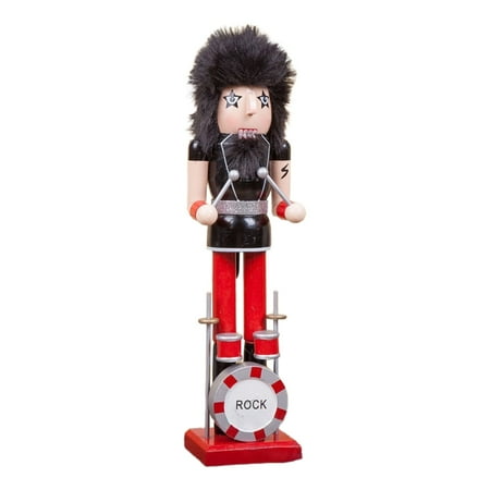 

JULYING 15 Inch Wooden Christmas Nutcracker Soldier Ornaments Glitter Musician Figurine