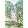 thumbnail image 2 of Jill, Susan 17x24 Black Ornate Wood Framed with Double Matting Museum Art Print Titled - Birch Meadow, 2 of 4