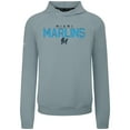 thumbnail image 2 of Men's Levelwear  Gray Miami Marlins Mandate Carve Tri-Blend Hoodie, 2 of 3