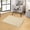 yellow, variant on Modern Plaid Runner Rug Washable, Low Pile Non-Slip Faux Wool Hallway Carpet Soft Collapsible Area Rug for Kitchen Bedroom