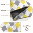 thumbnail image 6 of Yellow Grey Plaid Area Rugs 8'x10', Washable Small Throw Rugs for Living Room Patio, Modern Geometric Minimalist Checkered Indoor Outdoor Rug Non-Slip Low Pile Carpet Runner Reversible Floor Mats, 6 of 8