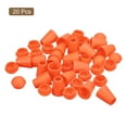 thumbnail image 3 of Unique Bargains 20Pack Plastic Cord Lock Bell End Stopper Cord End Lock Rope Fastener, Orange, 3 of 5
