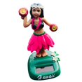 thumbnail image 4 of 2 Piezas Muñeca Cabezona Solar Hawaiana para Decoración del Tablero del Hogar, Juguete Bailarín rosa verde, 4 of 6