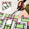thumbnail image 6 of Yayeee Faucet Mat for Kitchen Sink 14.7" Diatomite Long Splash Guard Pad, Green Abstract Geometric, 6 of 7