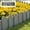Gray, variant on PLPPYFS Lightweight & Flexible Plastic Edging Garden Picket Fence, Insert Lawn Picket Fence Garden Border Decorative Landscape Lawn Flowerbed Border Path Panel for Landscape Path Plant (22.8x7 in)