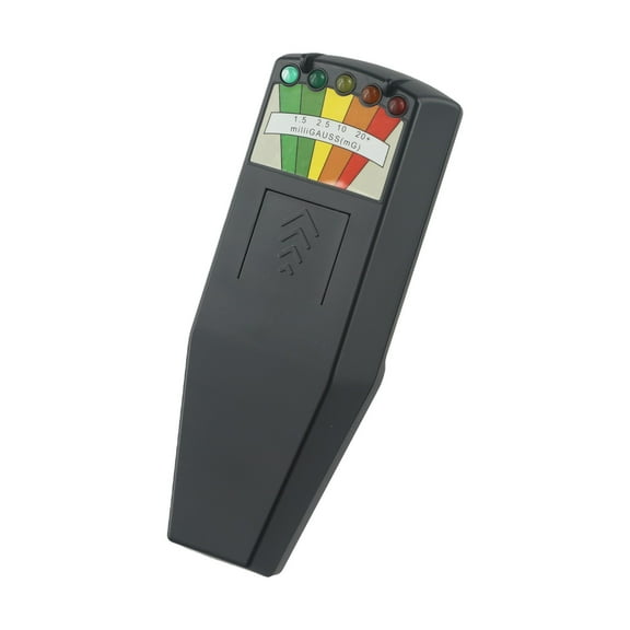 LED EMF Meter Magnetic Field Detector Paranormal Equipment Ghost Hunting Tester 5 LED Range Display Black