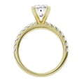 thumbnail image 2 of Unique Moments 3 cttw Lab Grown Oval Cut Diamond Engagement Solitaire Ring 10K Yellow Gold, 2 of 6