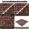 thumbnail image 4 of Stone Style 12" Patio Deck Tiles, DIY Module Interlocking Decking Tiles Floor Tile Outdoor and Indoor,Easy and Quick Installation Court Tiles for Porch Poolside Balcony Backyard 44pcs, Brown, 4 of 9