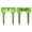 Fluorescent Green, variant on Womens Shiny Metallic Garter Belt with Metal Duck-Mouth Clips for High Stockings Suspender Green One Size