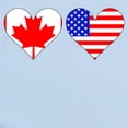 thumbnail image 2 of CafePress - Canadian American Hearts Body Suit - Long Sleeve Cotton Baby Bodysuit, 2 of 4
