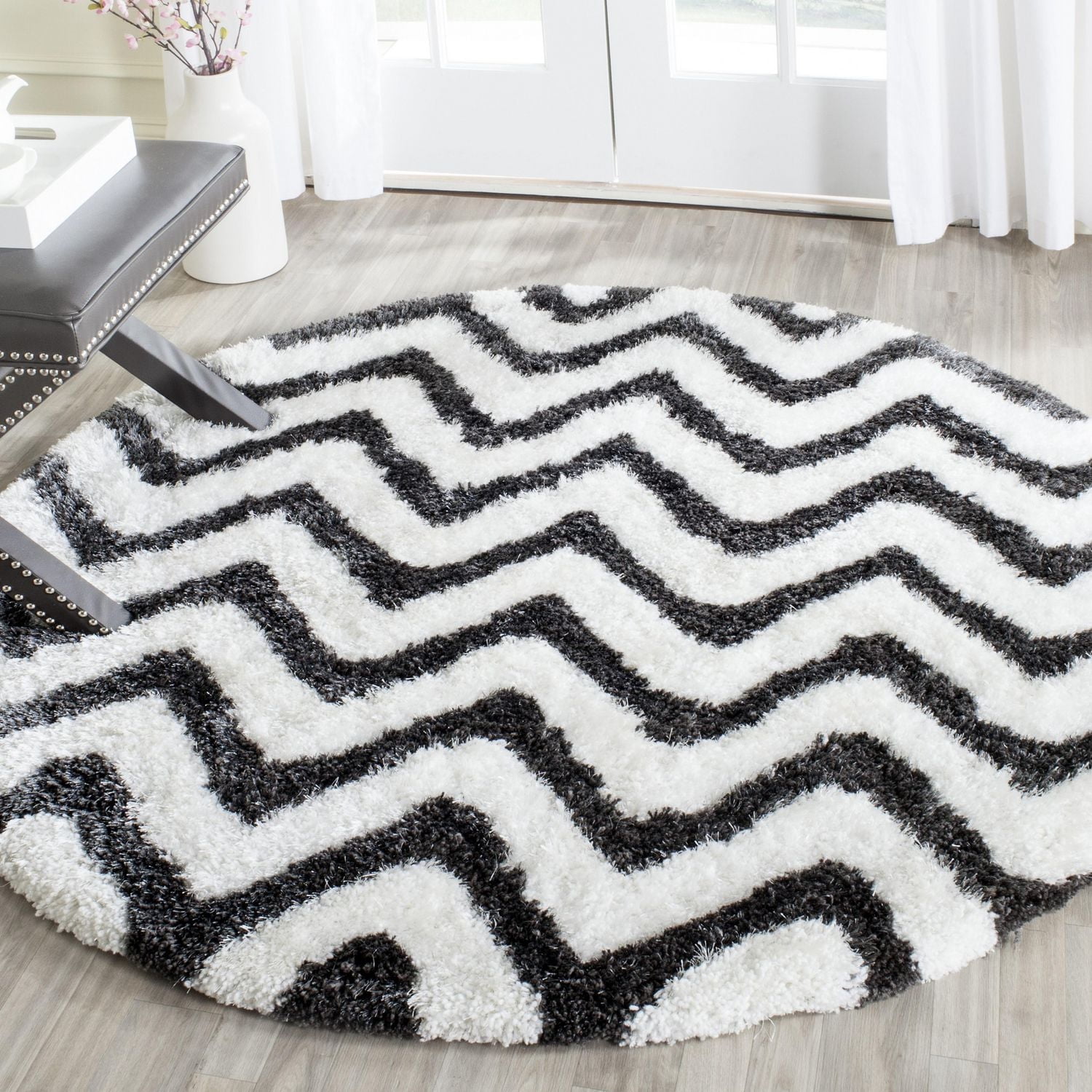 Safavieh Barcelona Carmella Zigzag Stripes Shag Area Rug