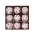 thumbnail image 1 of Birdeem Christmas Balls Ornaments for Xmas Tree 9Pcs White Christmas Tree Decorations Tree Hanging Balls Muti-Color Christmas Balls Ornaments Set for Party, 1 of 6