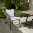 thumbnail image 2 of Calica Outdoor Patio Dining Chair in Black Metal and Gray Rope, 2 of 10