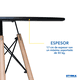thumbnail image 4 of Mesa Redonda De Madera Estilo Eames 80 cm Styrka Minimalista Color Negro., 4 of 5
