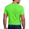 thumbnail image 6 of Mesh Workout Shirts for Men Casual Quick Dry Athletic Short Sleeve crew neck T-Shirts Lightweight Moisture Wicking Activewear Green XL, 6 of 8