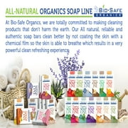 Bio-Safe Organics Organics Soap Line, All-Natural Handmade Bath Soap Bar, Health & Herbal Variety Pack, 3.75 oz, 6 Pack