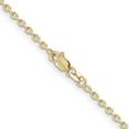 thumbnail image 4 of Chaîne Pendentif Collier en Or Jaune 14k 18 Pouces 2mm avec Lien Rond, 4 of 9