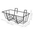 thumbnail image 4 of CIMAXIC 1 Pce Support Suspendu en Fer pour Balcon, Support de Jardinière Carré pour Rambarde/clôture, 12.6"X5.91"X5.51 Pouces, 4 of 4