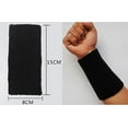 thumbnail image 2 of 6 Inch Wrist Sweatbands Thick Cotton Wristbands for Men and Women Sweat Bands for Sports Tennis Gym Basketball, 2 of 5