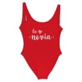 thumbnail image 3 of WILLBEST Trajes de Baño Para Mujer, Traje de Baño de Cuello Cuadrado Con Estampado de Letras Diy, Traje de Baño de Verano Para Boda En La Playa Con Pareo y Sandalias, 3 of 4