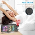 thumbnail image 6 of Projection Alarm Clock, AMIR LED Alarm Clock 7.9" 180° Rotatable Date Temperature Display Dimmer Snooze Night Mode Digital Alarm Clock for Bedroom Kids Room Elderly Colorful, 6 of 11