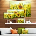 thumbnail image 4 of Designart Bright Yellow Sunny Sunflowers Canvas Wall Art, 4 of 4