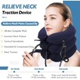 thumbnail image 2 of Dispositivo de tracción cervical para aliviar el dolor de cuello. Collarín inflable ajustable y aparato de tracción cervical. Dispositivo de descompresión cervical para uso doméstico (azul)., 2 of 7