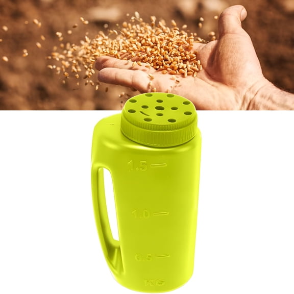 ZEPARO 1Pcs Hand Held Spreader,Adjustable Hole Handheld Fertilizer Spreader Shaker for Seed,Salt,Ice,and Fertilizer