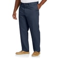thumbnail image 1 of DXL Big and Tall Essentials Flat-Front Twill Pants, Navy, 52W x 34L, 1 of 1