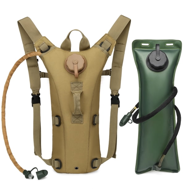 Mochila deportiva de hidratación, bolsa de agua de nailon resistente al agua con vejiga de 3 litros para senderismo, ciclismo y escalada