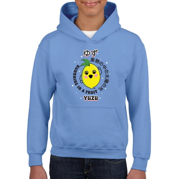 Kawaii Yuzu Citrus - Japanese Fruit Emoji Graphic Youth's Hoodie