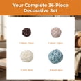 thumbnail image 2 of BlinkL Brown Valentine's Day Wicker Decorative Balls 36 Count, 2 of 6