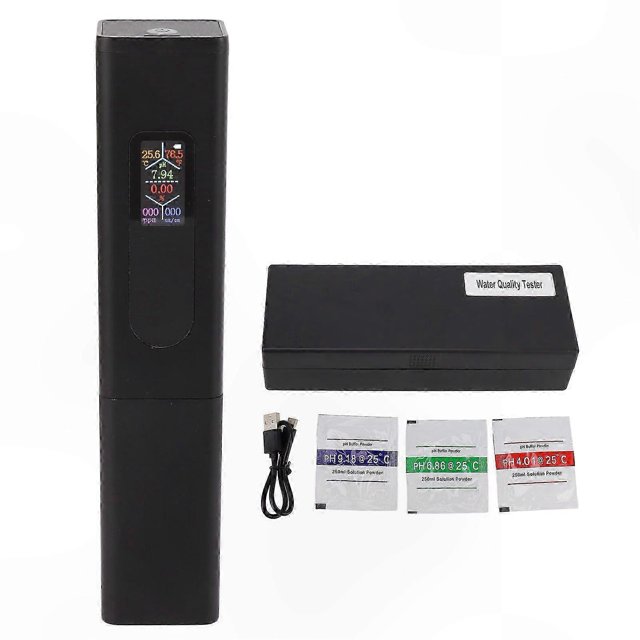 Digital LCD Water Tester for pH, TDS, EC, Salinity, and Temperature Monitoring Tool