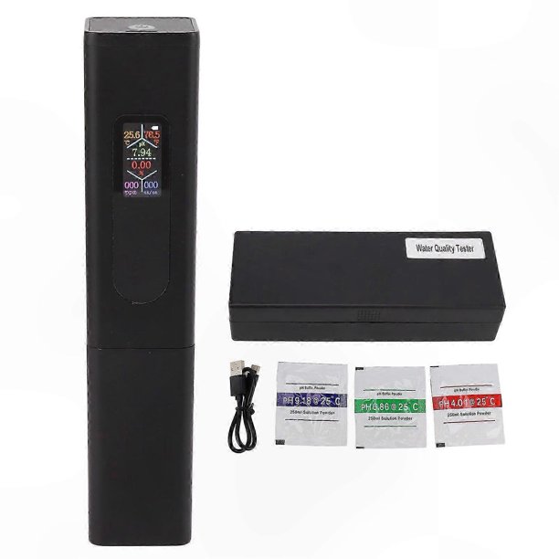 Digital LCD Water Tester for pH, TDS, EC, Salinity, and Temperature Monitoring Tool