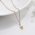 thumbnail image 3 of Collares de cadena con colgante de nota musical shaofei acero inoxidable Color acero, 3 of 3